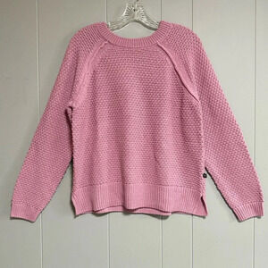 GAP Raglan Sleeve Textured Crewneck Sweater Mauve Lavender Purple Size Medium